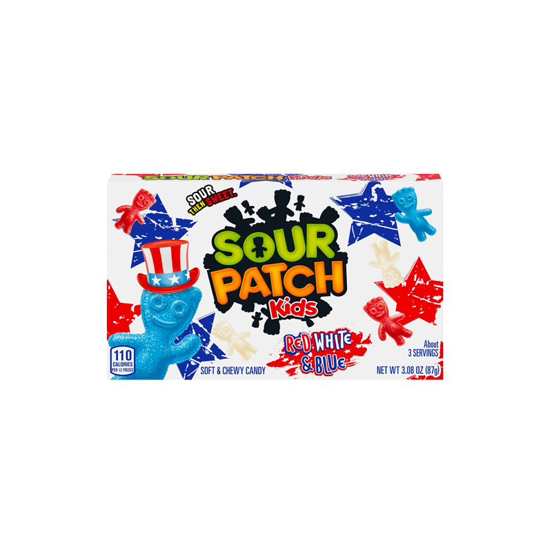 Sour Patch Red White Blue 87G Theater Box