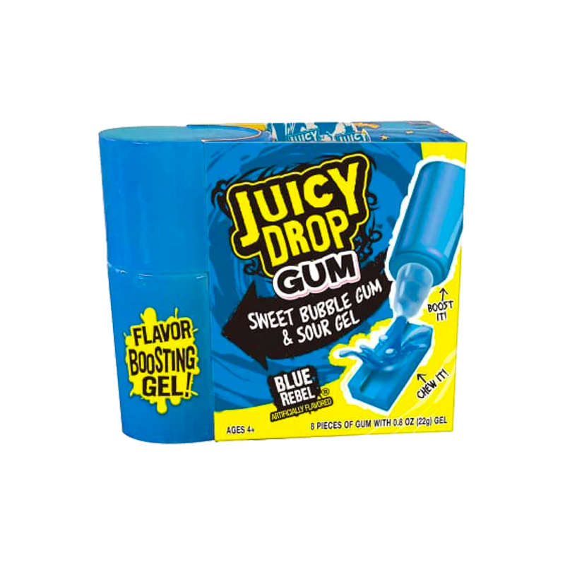 Juicy Drop Sweet Bubble Gum & Sour Gel Candy 22G