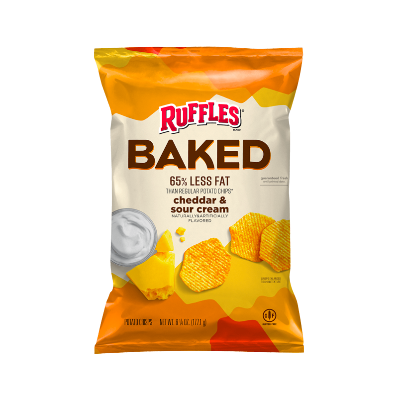 Ruffles Cheddar & Sour Cream Baked Potato Crisps 178g